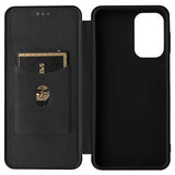 Samsung Galaxy A23 Flip Cover - Karbonfiber - Sort