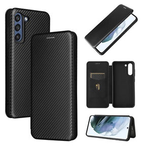 Samsung Galaxy S21 FE 5G Flip Cover - Karbonfiber - Sort