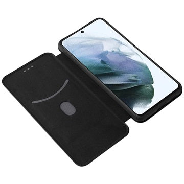 Samsung Galaxy S21 FE 5G Flip Cover - Karbonfiber - Sort