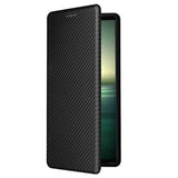 Sony Xperia 1 IV Flip Cover - Karbonfiber - Sort