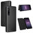 Sony Xperia 1 V Flip Cover - Karbonfiber - Sort