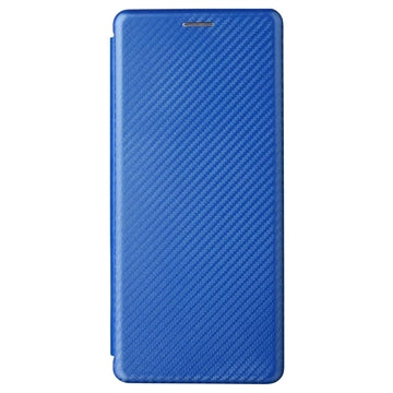 Sony Xperia 1 V Flip Cover - Karbonfiber - Blå
