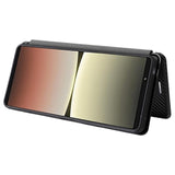 Sony Xperia 5 IV Flip Cover - Karbonfiber - Sort