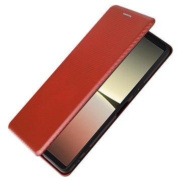 Sony Xperia 5 IV Flip Cover - Karbonfiber - Brun