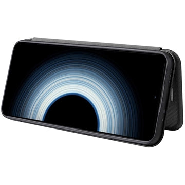 Xiaomi 12T/12T Pro Flip Cover - Karbonfiber - Sort
