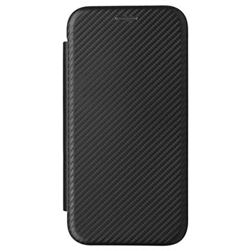 iPhone 15 Flip Cover - Karbonfiber - Sort