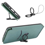iPhone 15 Flip Cover - Karbonfiber - Grøn