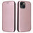 iPhone 15 Flip Cover - Karbonfiber - Rødguld
