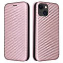 iPhone 15 Flip Cover - Karbonfiber - Rødguld
