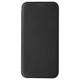 iPhone 15 Pro Max Flip Cover - Karbonfiber - Sort