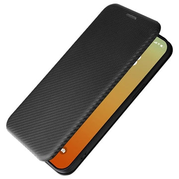 iPhone 15 Pro Max Flip Cover - Karbonfiber - Sort
