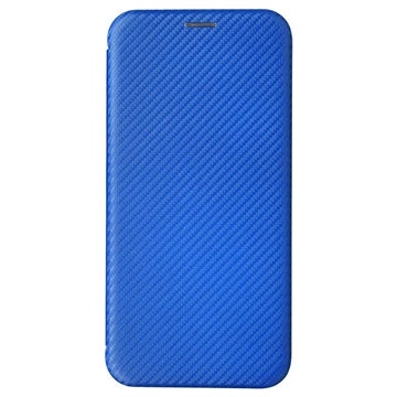 iPhone 15 Pro Max Flip Cover - Karbonfiber - Blå