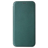 iPhone 15 Pro Max Flip Cover - Karbonfiber - Grøn