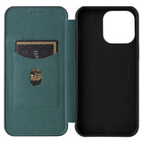 iPhone 15 Pro Max Flip Cover - Karbonfiber - Grøn