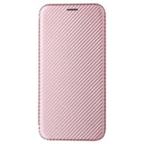 iPhone 15 Pro Max Flip Cover - Karbonfiber - Rødguld