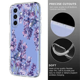 Samsung Galaxy S25 FE TPU-cover med blomstermønster - Blåregn
