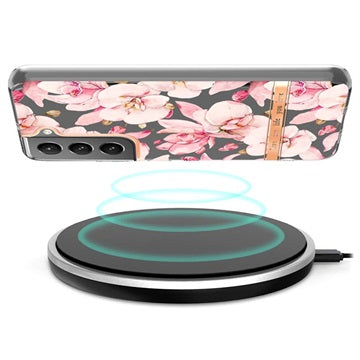 Flower Series Samsung Galaxy S22 5G TPU Cover - Pink Gardenia