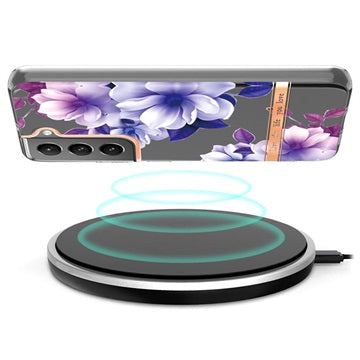Flower Series Samsung Galaxy S22 5G TPU Cover - Lilla Begonia