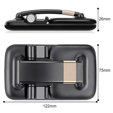 Sammenfoldelig Gravity Bordholder til Smartphone/Tablet - Sort