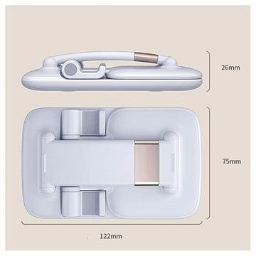 Sammenfoldelig Gravity Bordholder til Smartphone/Tablet - Hvid