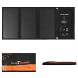 Foldbar Solcelleoplader med to USB-porte - 21W