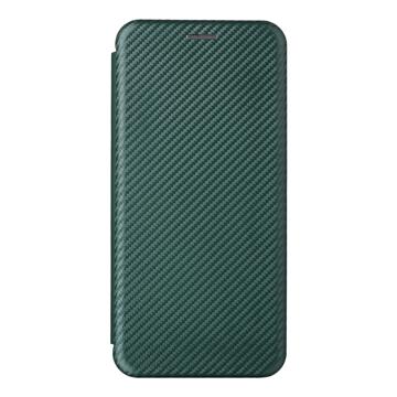 Nokia X30 Flip Cover med Kortholder - Karbonfiber - Grøn