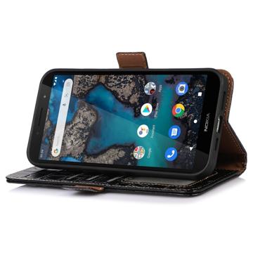Crocodile Nokia X30 Læderpung med RFID - Sort