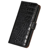 Crocodile Nokia X30 Læderpung med RFID - Sort