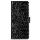 Crocodile Nokia X30 Læderpung med RFID - Sort