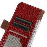 Crocodile Series Samsung Galaxy S23+ 5G Læderpung med RFID - Rød