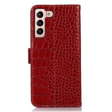 Crocodile Series Samsung Galaxy S23+ 5G Læderpung med RFID - Rød
