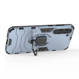 Samsung Galaxy S23 Ultra 5G Hybrid Cover med Ring Holder - Blå