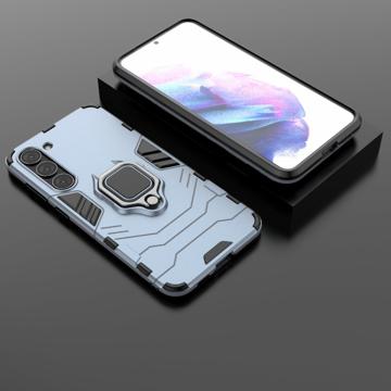 Samsung Galaxy S23 Ultra 5G Hybrid Cover med Ring Holder - Blå