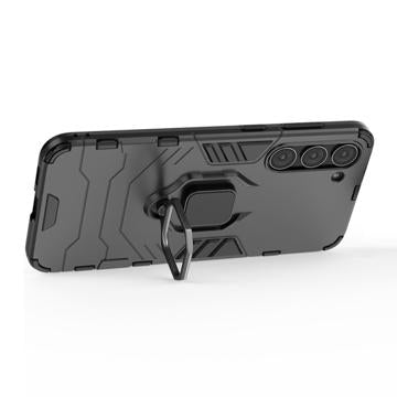 Samsung Galaxy S23 5G Hybrid Cover med Ring Holder - Sort