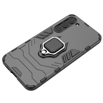 Samsung Galaxy S23 5G Hybrid Cover med Ring Holder - Sort