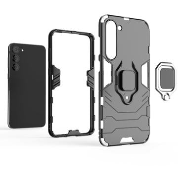 Samsung Galaxy S23 5G Hybrid Cover med Ring Holder - Sort