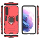 Samsung Galaxy S23 5G Hybrid Cover med Ring Holder - Rød