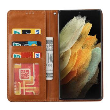 Card Set Series Samsung Galaxy S23 Ultra 5G Pung Taske - Brun