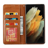 Card Set Series Samsung Galaxy S23 Ultra 5G Pung Taske - Brun