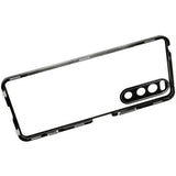 Sony Xperia 5 IV Magnetisk Cover med Hærdet Glas til Bagsiden - Sort