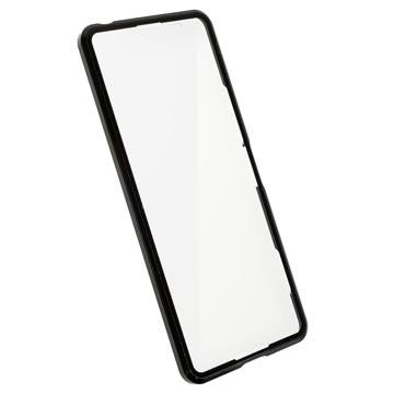 Sony Xperia 5 IV Magnetisk Cover med Hærdet Glas til Bagsiden - Sort