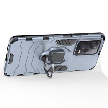 Xiaomi Redmi Note 12 Pro Hybrid Cover med Ring Holder - Blå