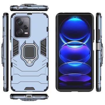 Xiaomi Redmi Note 12 Pro Hybrid Cover med Ring Holder - Blå