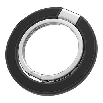 Magnetisk Ringholder/Stativ til iPhone 17/16/15/14/13/12 - Sort