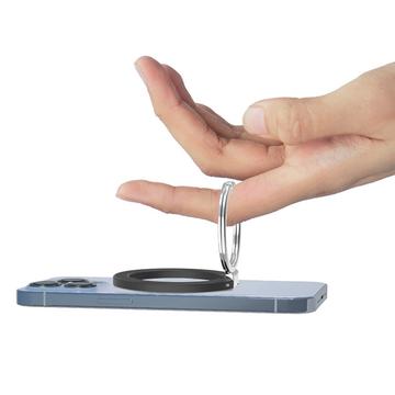 Magnetisk Ringholder/Stativ til iPhone 17/16/15/14/13/12 - Sort