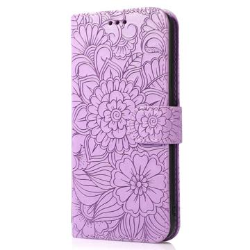 Flowers iPhone 14 Pung Taske - Lilla