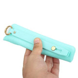 Candy Color iPhone 14 Plus TPU Cover med Håndrem - Babyblå
