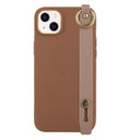 Candy Color iPhone 14 Plus TPU Cover med Håndrem - Kaffe