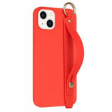 Candy Color iPhone 14 Plus TPU Cover med Håndrem - Rød
