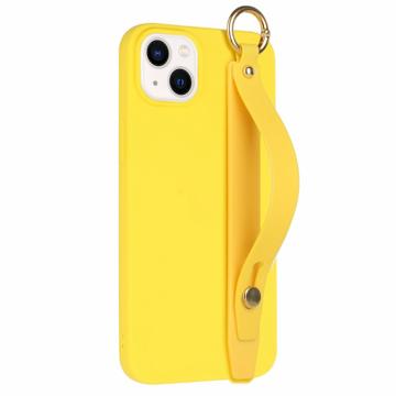 Candy Color iPhone 14 Plus TPU Cover med Håndrem - Gul